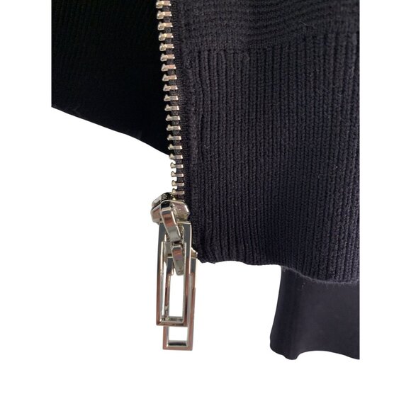 Emporio Armani Mens Hooded Sweater Jacket Size L Varsity Stripe Black RJ10617 - Picture 8 of 9